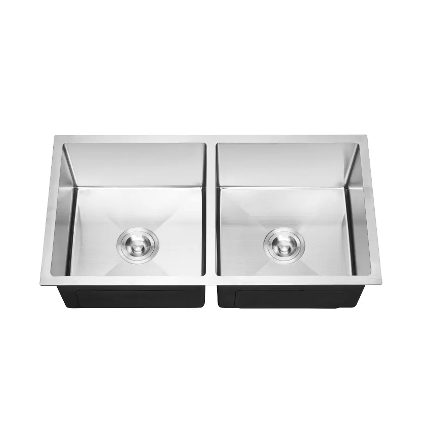 A-Class RS-8745 SUS304 Round Corner Double Bowl